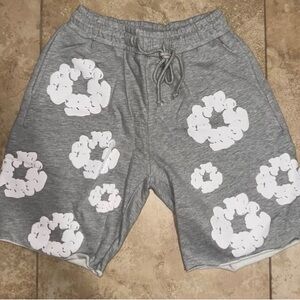 Men's Gray Graphic Athletic Shorts